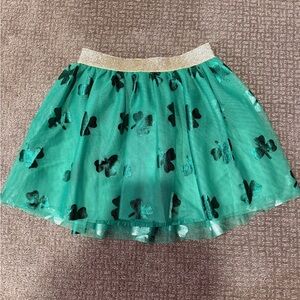 Girls Size 6/7 Metallic St Patrick’s Day Shamrock Tulle Skirt